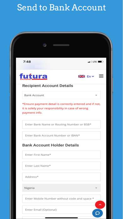 Futura Exchange Screenshot