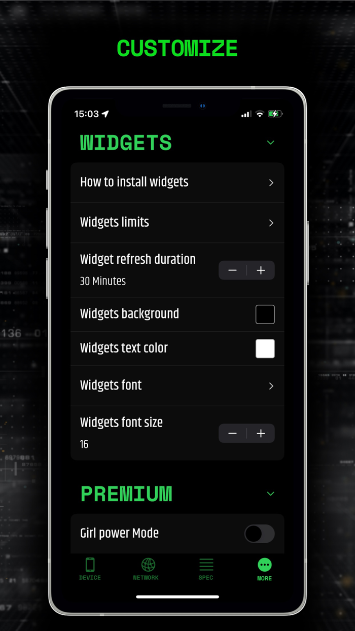 Battery and CPU Usage Widget