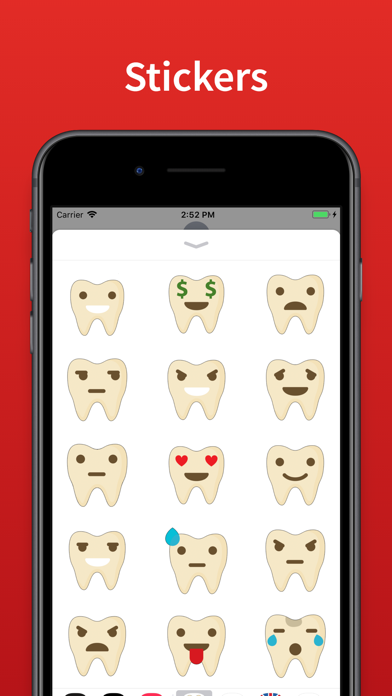 Screenshot #1 pour Tooth Emojis Stickers for text