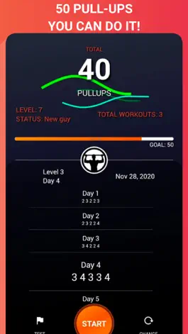 Game screenshot 50 Pullups workout BeStronger apk