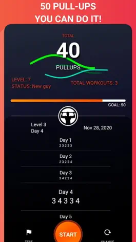 Game screenshot 50 Pullups workout BeStronger apk