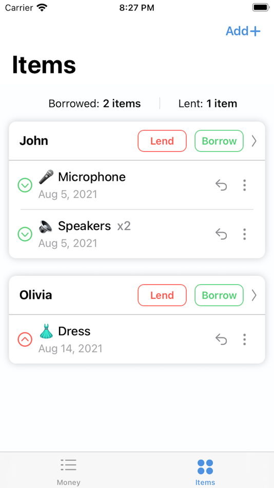 #2. Lending - Track money & items (iOS) 由: Josip Busak