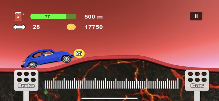 Hill racing car - Crazy game