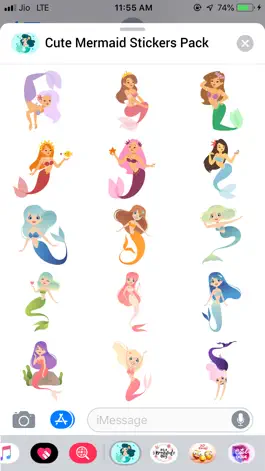 Game screenshot Cute Mermaid Stickers Pack mod apk