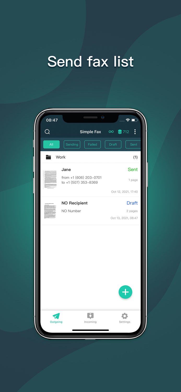 Simple Fax-Send fax from phone