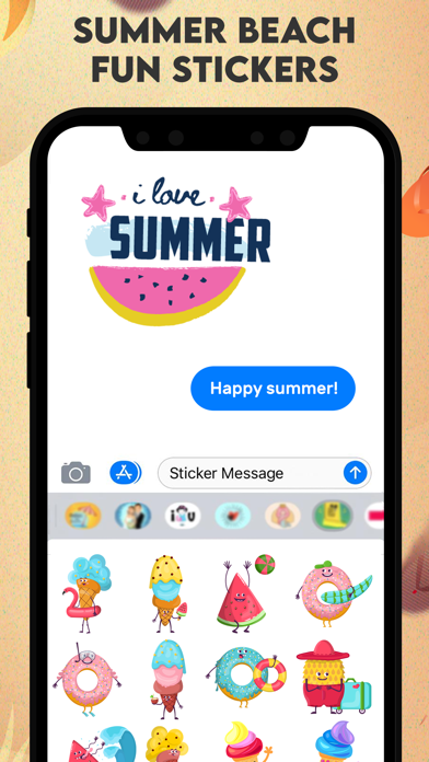 Summer Beach Fun Stickers Screenshot