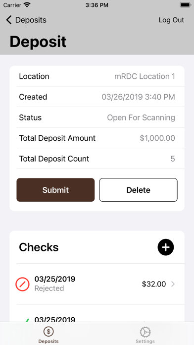 WCB Mobile Deposit Screenshot