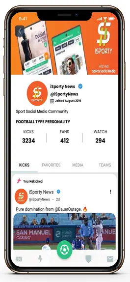 Game screenshot iSporty - Sports Social Media hack