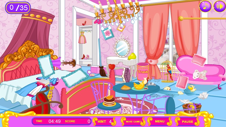 Princess Cleaning Rooms Game