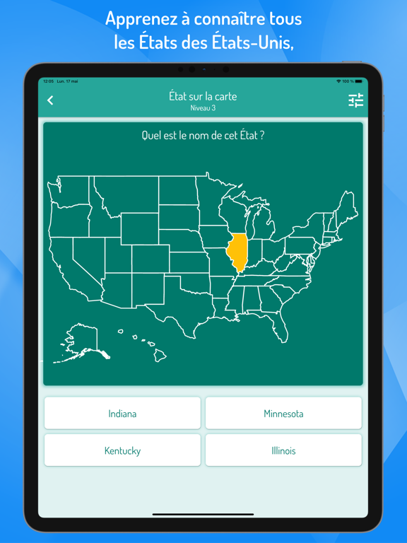 Screenshot #4 pour Quiz USA - États et Villes