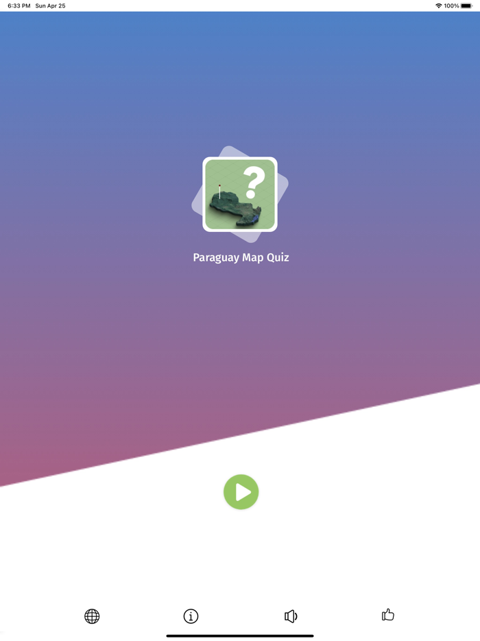 Paraguay Departments Map Quiz