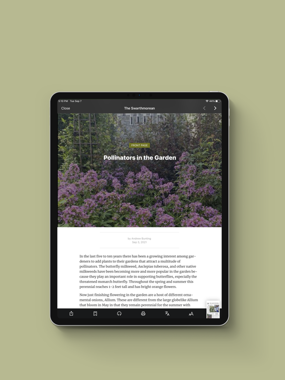 The Swarthmorean iPad screenshot 3 - News app
