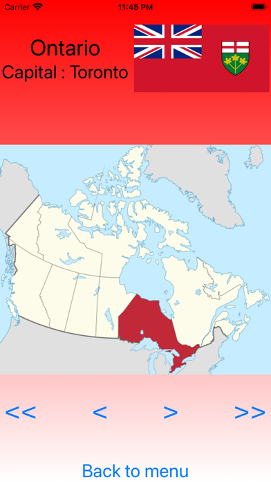 Provinces of Canada Screenshot