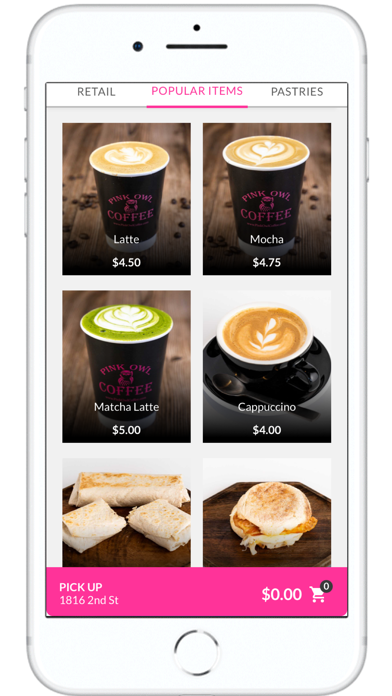 Pink Owl Coffee Screenshot