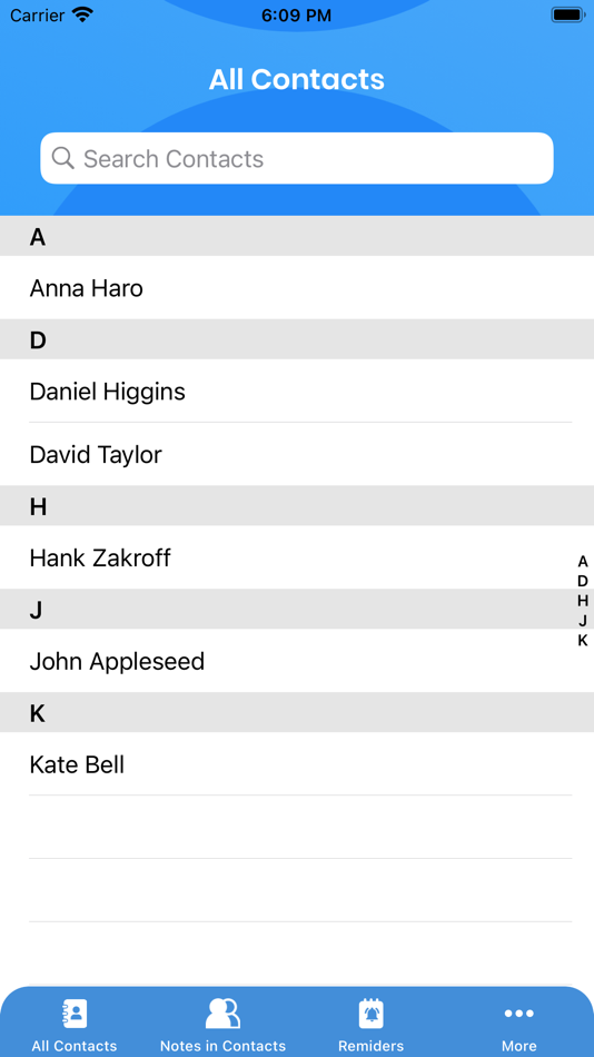 #2. Notes in Contacts (iOS) 게시자: A2G3 Media inc