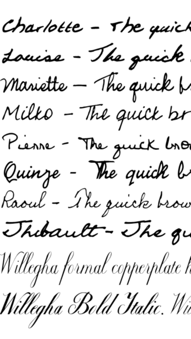 Handwriting Fonts Mobile Screenshot