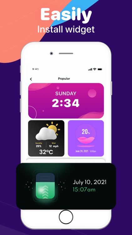 Colorful Widget go home screen screenshot-5