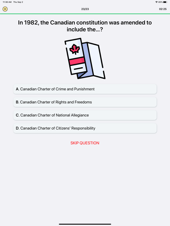 Screenshot #5 pour Canada Citizen Test