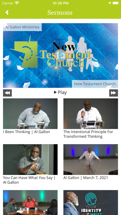 New Testament Church App Screenshot
