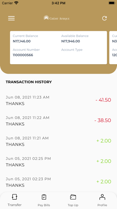 Credit Afrique Mobile Screenshot