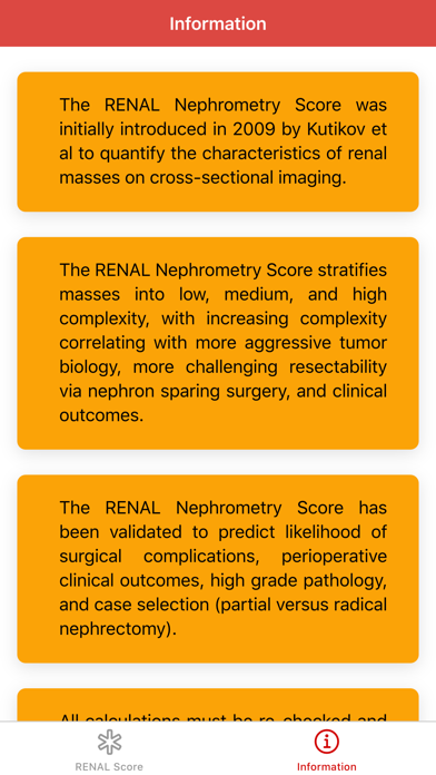 Urology RENAL Nephrometry Screenshot