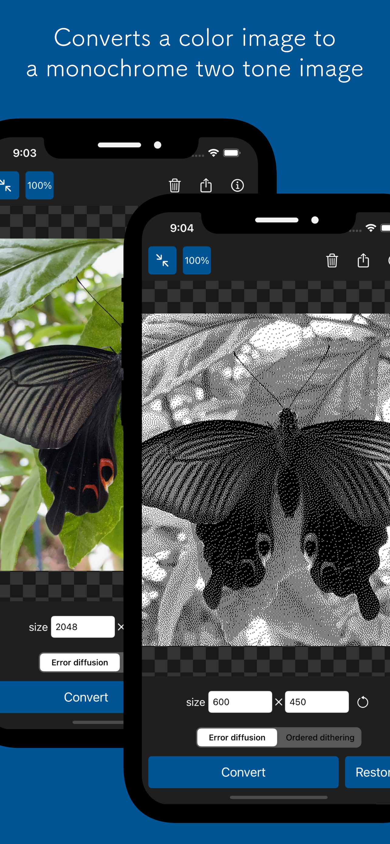 MoNo - convert to binary image