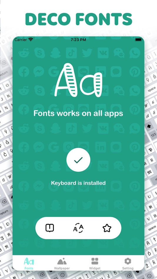 #1. Deco Fonts - Font Art keyboard (iOS) Podle: 江 邱