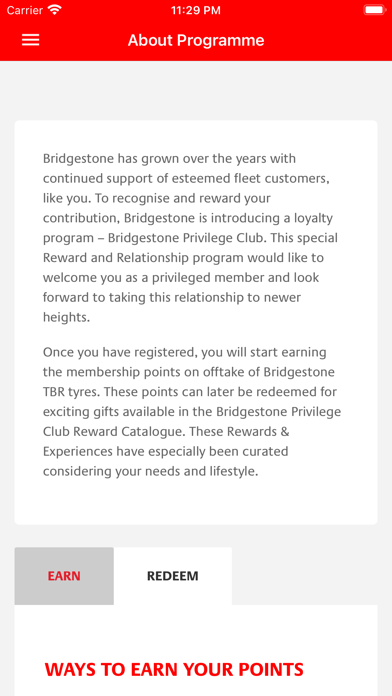 Bridgestone Privilege Club Screenshot