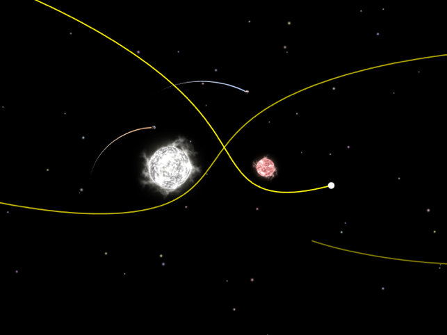 ‎Planeta Grawitacja — zrzut ekranu z symulacją orbity