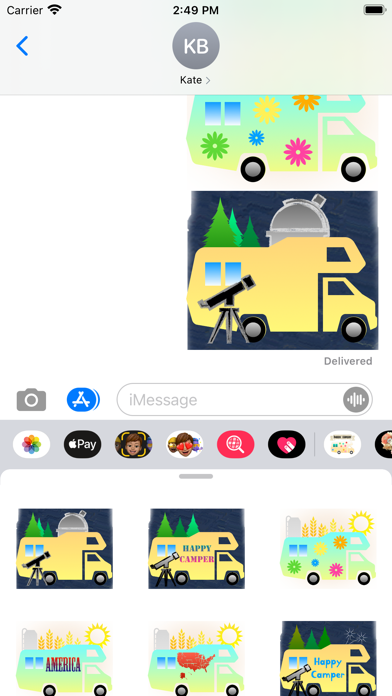 Happy Camper Stickers Screenshot