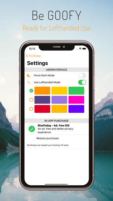 RiseToday: Stick to your Goals Screenshot