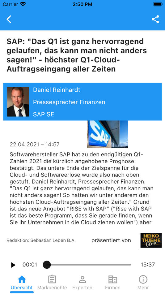 #2. Börsenradio (iOS) 来自: Daubit Programmierung Service GmbH