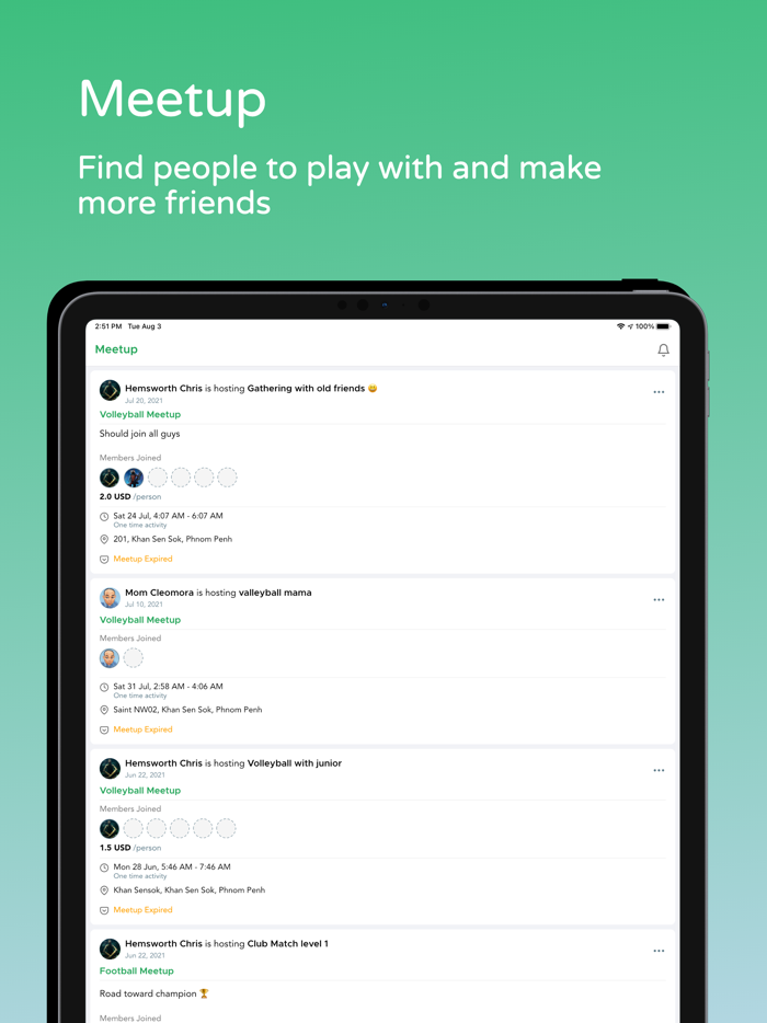 VPlay Sports Social App