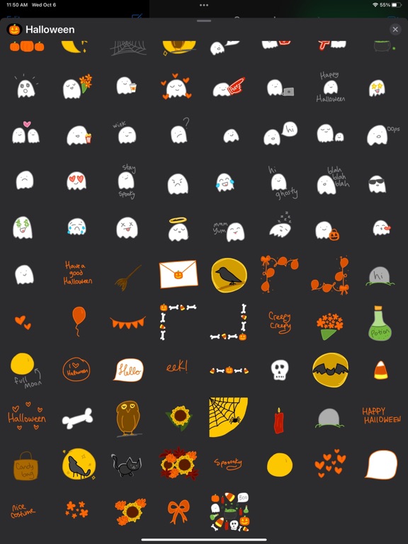 Screenshot #5 pour Halloween Stickers Cute Emoji