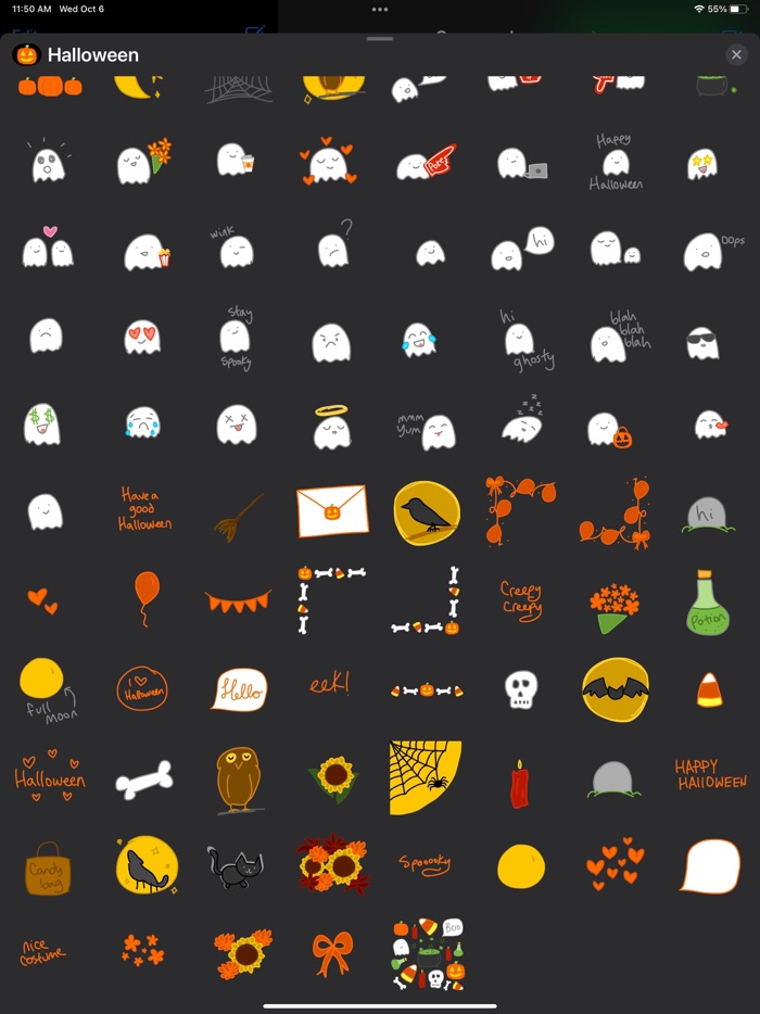 Halloween Stickers Cute Emoji