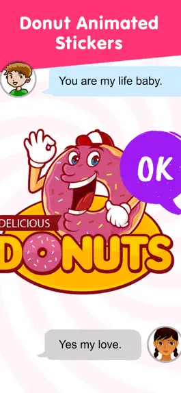 Game screenshot Animated Funny Donut Stickers apk