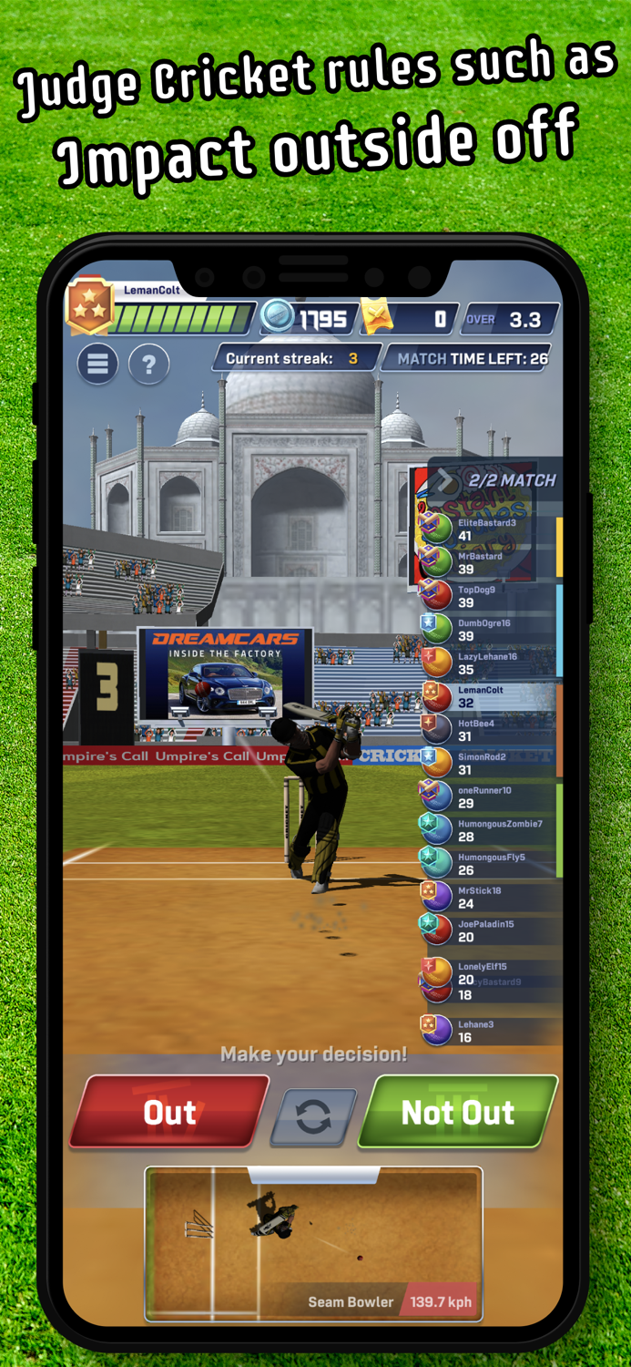 Cricket LBW - Umpires Call