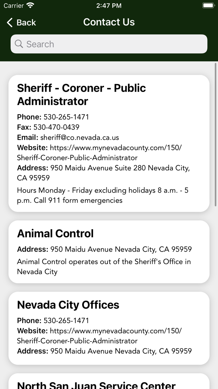 Nevada County Sheriff CA