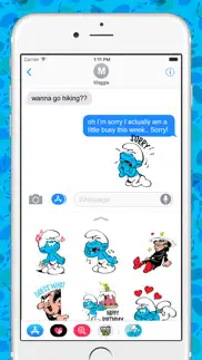 the smurfs: classic stickers iphone screenshot 2