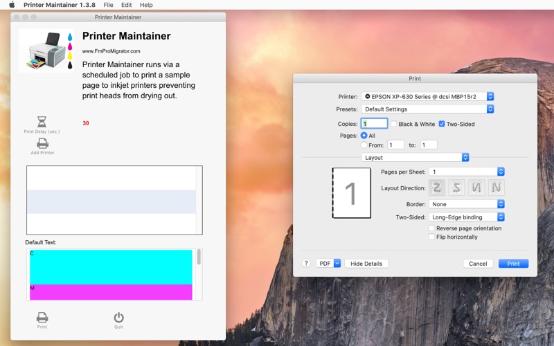Screenshot #2 pour Printer Maintainer 1.3.8