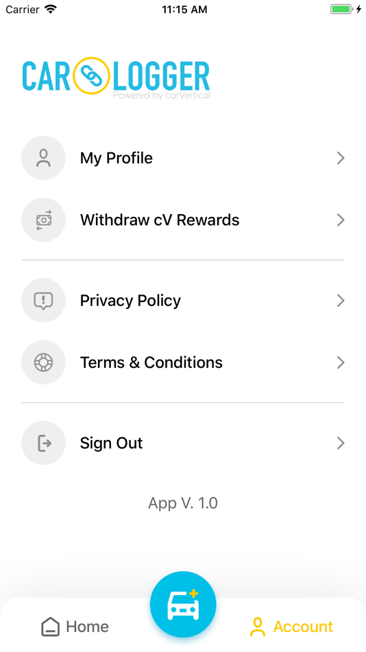 #5. carLogger: reward for car data (iOS) Podle: carVertical OU