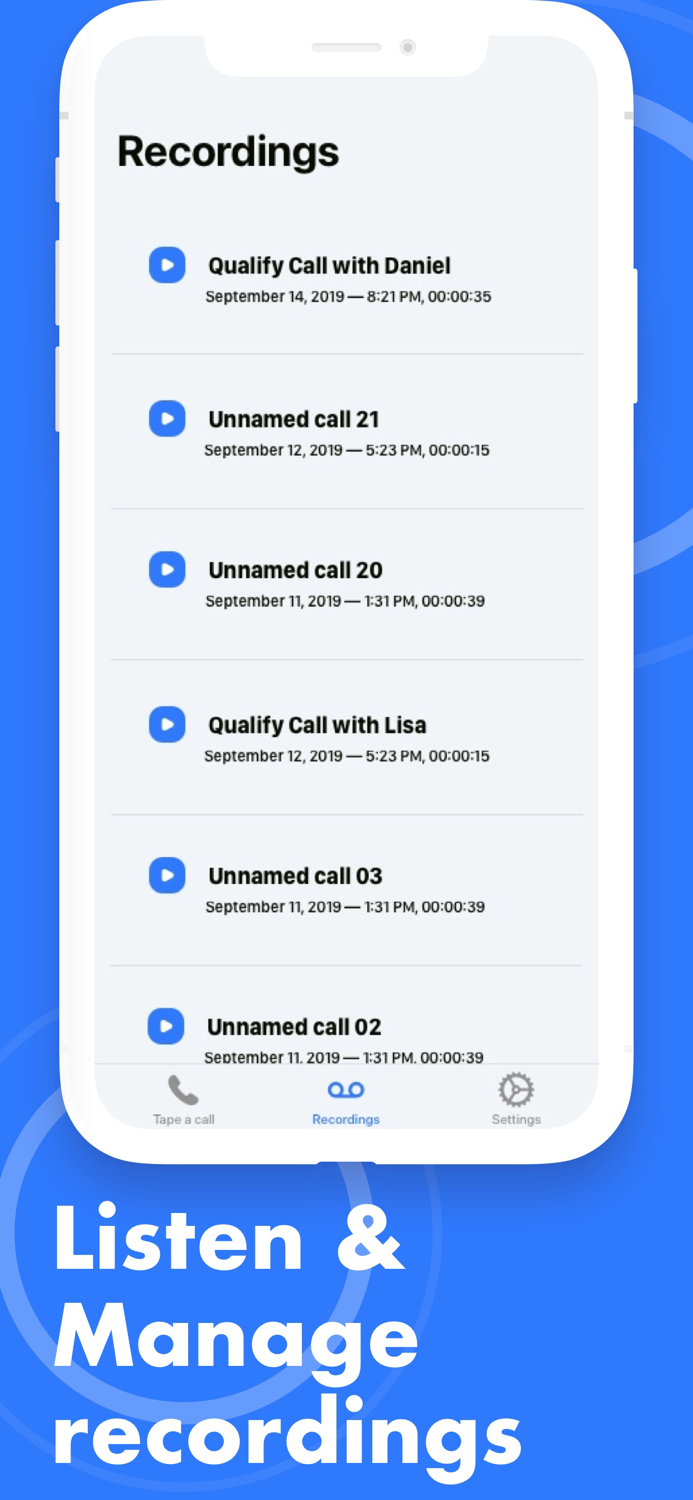 Phone Call Recorder and Listen