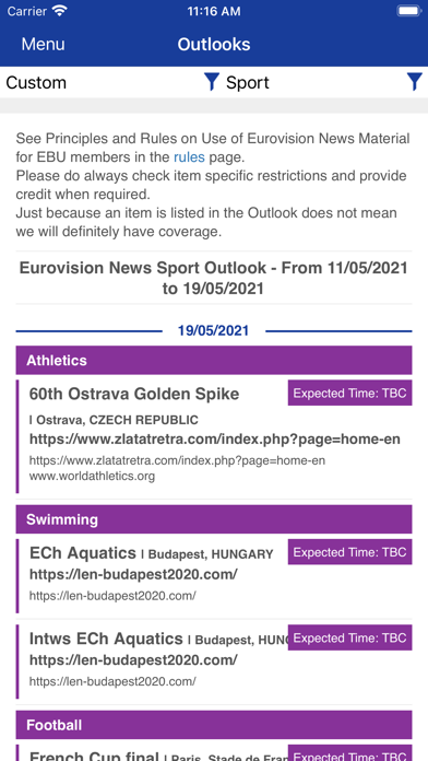 News Exchange Screenshot