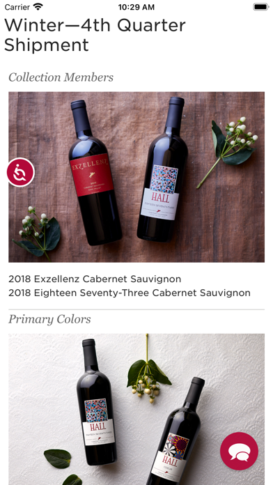 HALL Wines Screenshot