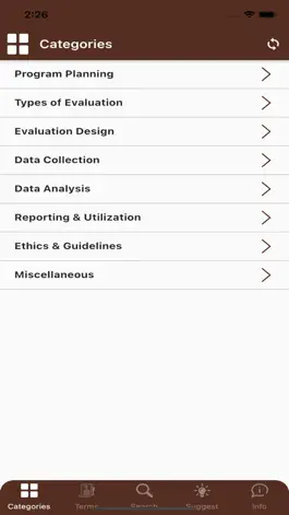 Game screenshot WMU Evaluation Glossary apk