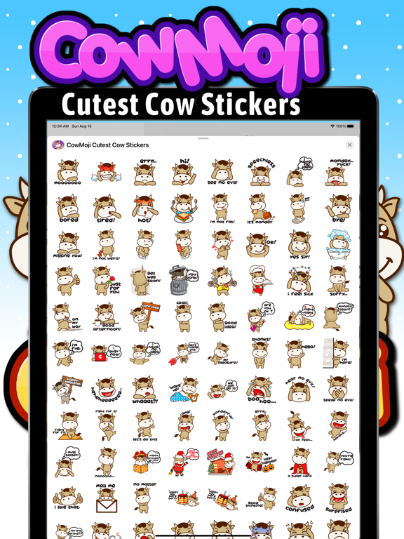 Screenshot #6 pour CowMoji Cutest Cow Stickers