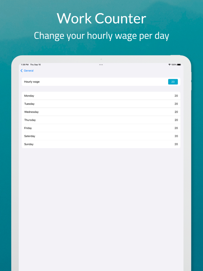 Work Counter Hours Tracker