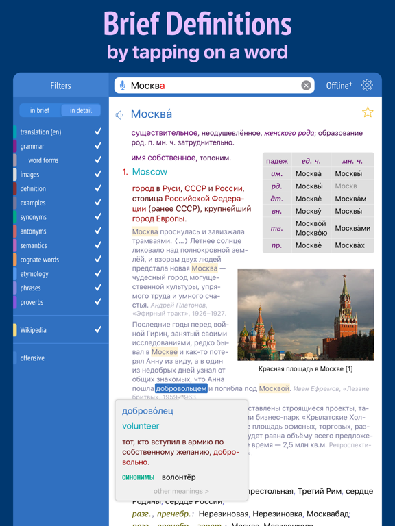 Screenshot #6 pour Dictionnaire Russe - Wiki Word