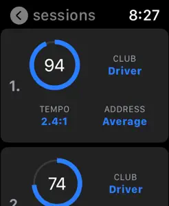 Spec. Golf Swing Analyzer screenshot #4 for Apple Watch