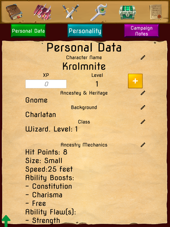 Screenshot #6 pour PF2 Character Sheet